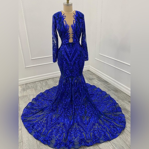 Royal blue prom dress